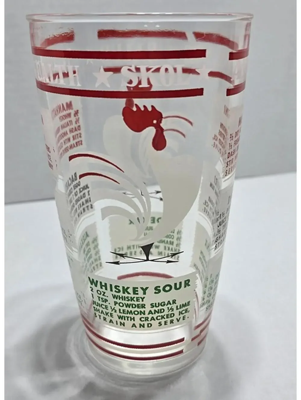 Vintage 1940/1950s: Hazel Atlas: Cocktail Recipe Shaker